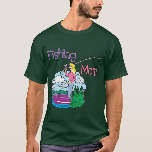T-shirt Maman de la pêche (Devant)