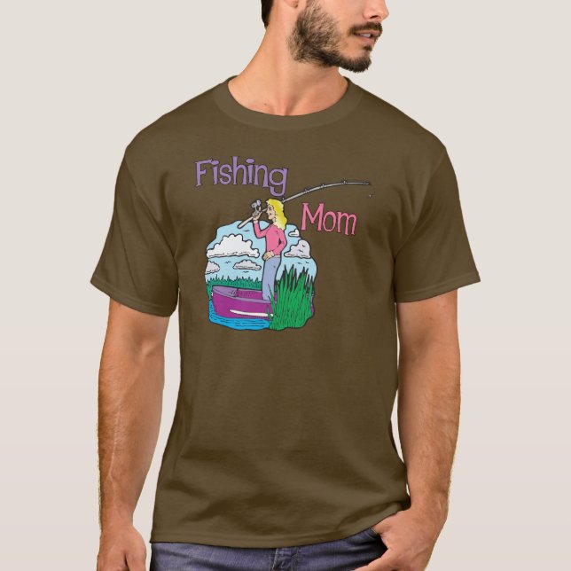 T-shirt Maman de la pêche (Devant)