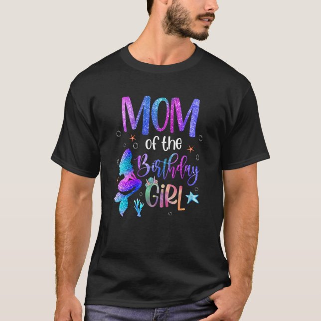 T-shirt Maman De La Petite Fille Maman De L'Anniversaire M (Devant)