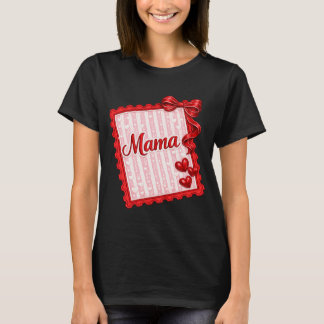 T-shirt Maman de la Saint-Valentin Style Brodé | Maman Amo