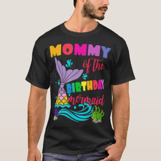 T-shirt Maman De La Sirène D'Anniversaire Famille Correspo