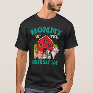 T-shirt Maman De L'Anniversaire Boy Farm Animal Famille An