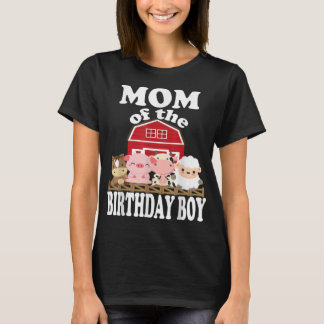 T-shirt Maman De L'Anniversaire Boy Farming Animals B day 
