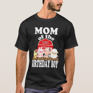 T-shirt Maman De L'Anniversaire Boy Farming Animaux B Jour