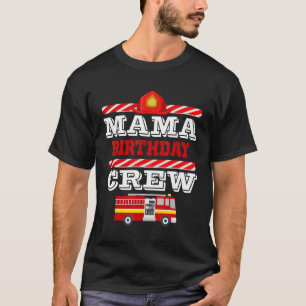 T-shirt Maman de l'Anniversaire Boy Fire Truck foyer de po