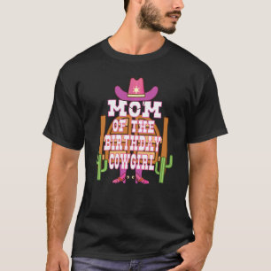 T-shirt Maman De L'Anniversaire Cowgirl Kids Rodeo Party B