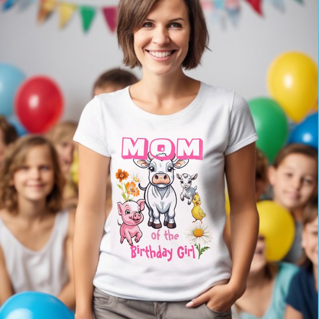 T-shirt Maman de l'anniversaire Fête des animaux de ferme (Créateur téléchargé)