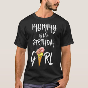 T-shirt Maman De L'Anniversaire Fille Crème Ice Love Homme