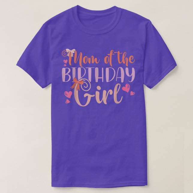 T-shirt Maman De L'Anniversaire Fille Enfants Famille Pare (Design devant)