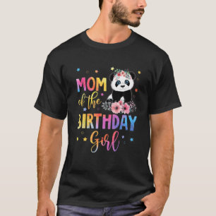 T-shirt Maman De L'Anniversaire Fille Panda Ours Mama Mère