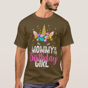 T-shirt Maman De L'Anniversaire Fille Père Cadeau Unicorn
