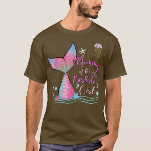 T-shirt Maman De L'Anniversaire Fille Sirène Famille Magiq