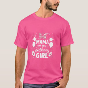 T-shirt Maman De L'Anniversaire Fille Souris Famille Corre