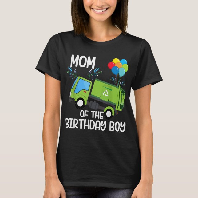 T-shirt Maman De L'Anniversaire Garbage Truck Birthday Par (Devant)