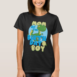 T-shirt Maman De L'Anniversaire Garçon Dinosaurus Matching