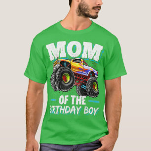 T-shirt Maman De L'Anniversaire Garçon Monster Camion Anni
