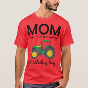 T-shirt Maman De L'Anniversaire Garçon Tractor ferme famil