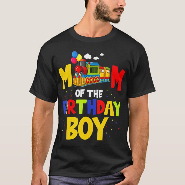 T-shirt Maman De L'Anniversaire Garçon Train Pour Maman Ma (Devant)