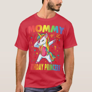 T-shirt Maman de l'anniversaire Princesse fille Dabbing Un