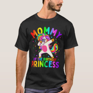 T-shirt Maman De L'Anniversaire Princesse Fille Dabbing Un