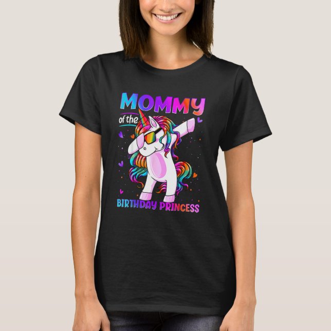 T-shirt Maman De L'Anniversaire Princesse Fille Dabbing Un (Devant)