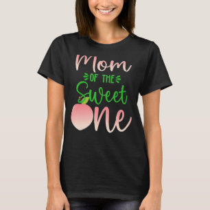 T-shirt Maman De L'Anniversaire Une Pêche 1Er Fruit D'Été 