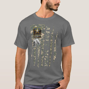 T-shirt Maman de l'armée de drapeau Maman de l'armée de gr