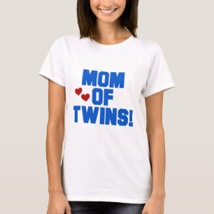 T-shirt Maman de maillots et cadeaux Twins-Blue Text
