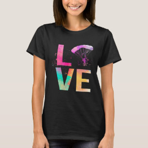 T-shirt Maman de parachutisme colorée  Parachutisme