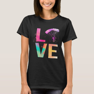 T-shirt Maman de parachutisme colorée  Parachutisme