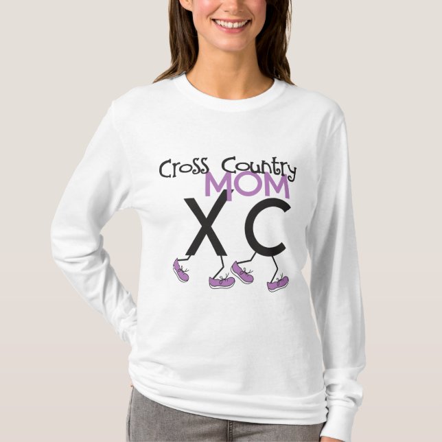 T-shirt Maman de pays croisé - mère du coureur XC (Devant)