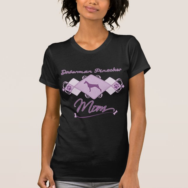T-shirt Maman de Pinscher de dobermann (Devant)