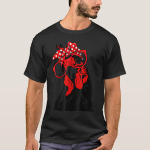 T-shirt Maman De Poulet Avec Bandana Headband Et Lunettes