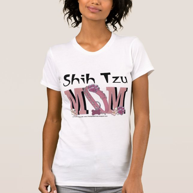 T-shirt MAMAN de Shih Tzu (Devant)