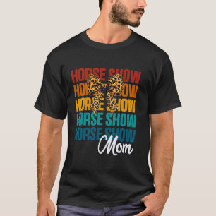 T-shirt Maman de show équestre à nœud papillon coquette Ma