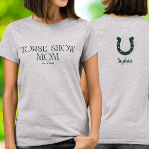 T-shirt Maman de Show Équestre Typographie Vintage