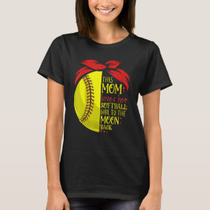 T-shirt Maman de softball Femme Lanceuse Receveuse Filles
