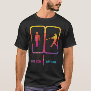 T-shirt maman de softball mon fils votre fils
