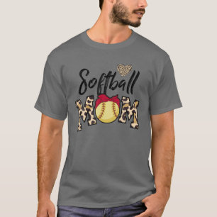 T-shirt Maman de softball pour les femmes Maman de basebal