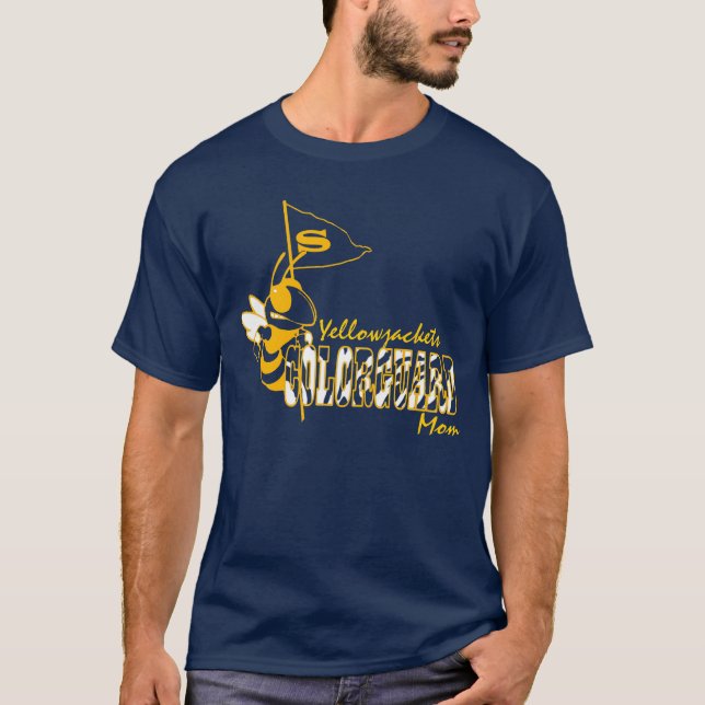 T-shirt Maman de Stephenville Yellowjackets Colorguard (Devant)