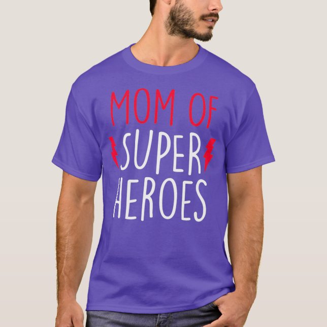 T-shirt Maman De Super Héros Mignonne Maman (Devant)