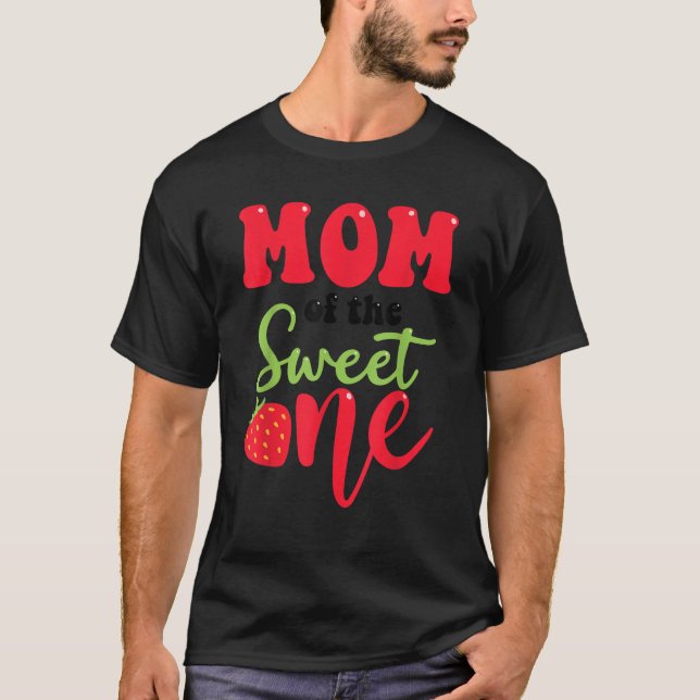 T-shirt Maman de Sweet One Strawberry Été première naissan (Devant)