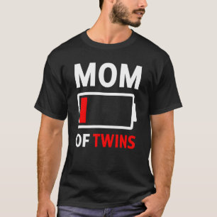 T-shirt Maman De Twins Batterie Basse Tee - shirt Mignonne