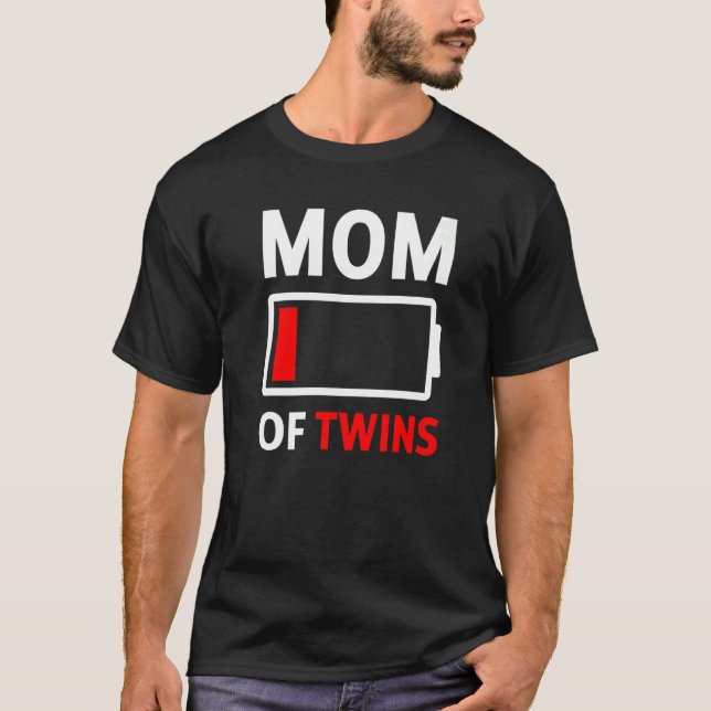 T-shirt Maman De Twins Batterie Basse Tee - shirt Mignonne (Devant)