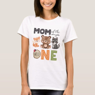 T-shirt Maman de Wild One Forest Anamals Anniversaire T-Sh