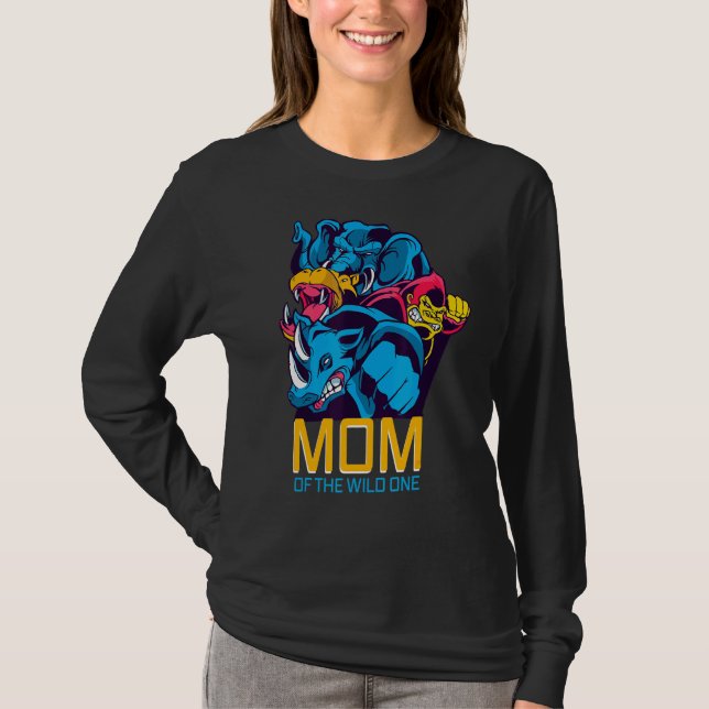 T-shirt Maman De Wild Thème Anniversaire Safari Jungle (Devant)