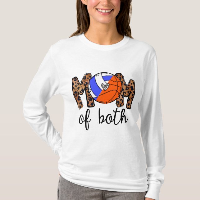 T-shirt Maman Des Deux Basketball Volleyball, Basketball M (Devant)
