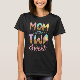 T-shirt Maman des deux douces fille d'anniversaire Louveur