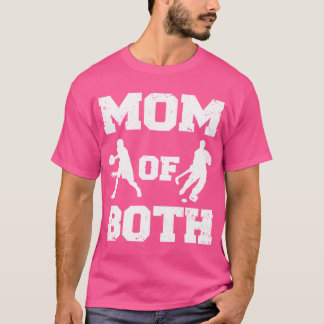 T-shirt Maman Des Deux Drôle Basketball Hockey Maman