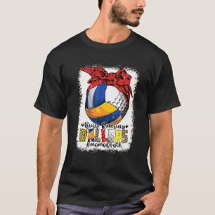 T-shirt Maman Des Deux Golf De Volley-Ball Fréquenté Balle